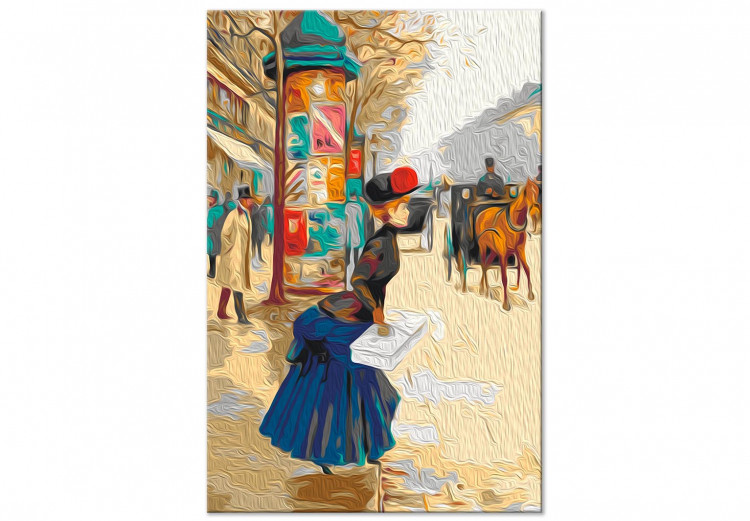 Paint by number Autumn Street - Elegant Woman With a Package Waiting for a Carriage 148453 additionalImage 6