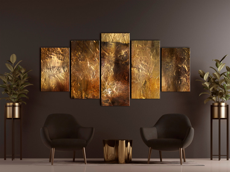 Canvas Treasury (5-piece) wide - gold-filled aesthetic abstraction 148953 additionalImage 3