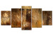 Canvas Treasury (5-piece) wide - gold-filled aesthetic abstraction 148953