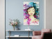 Canvas Art Print Portrait of a Woman - Abstract Colors and Pensive Face 149853 additionalThumb 3