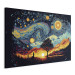 Canvas Art Print Sunrise - A Colorful Landscape Inspired by the Work of Van Gogh 151053 additionalThumb 2