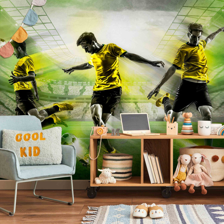 Wall Mural Football Match - Men playing football on a stadium for a teenager 61153 additionalImage 6
