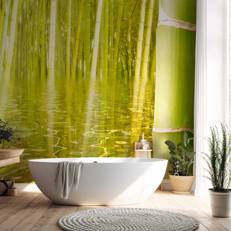 Wall Mural Orient - Nature Capture in Asian Style with Bamboo above Water Surface 61453 additionalImage 8