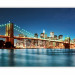 Wall Mural Night Panorama - Architecture of New York against the Background of the Brooklyn Bridge 61653 additionalThumb 1