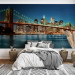 Wall Mural Night Panorama - Architecture of New York against the Background of the Brooklyn Bridge 61653 additionalThumb 2