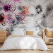 Wall Mural Abstraction - colourful ornaments on a fancy background with feather motif 90053 additionalThumb 2