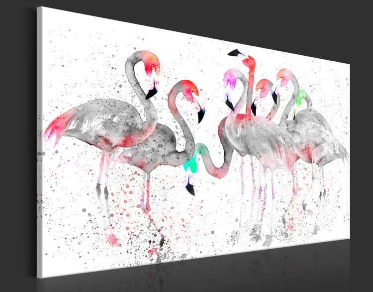 Print On Glass Flamingoes Dance [Glass] 98153 additionalImage 5