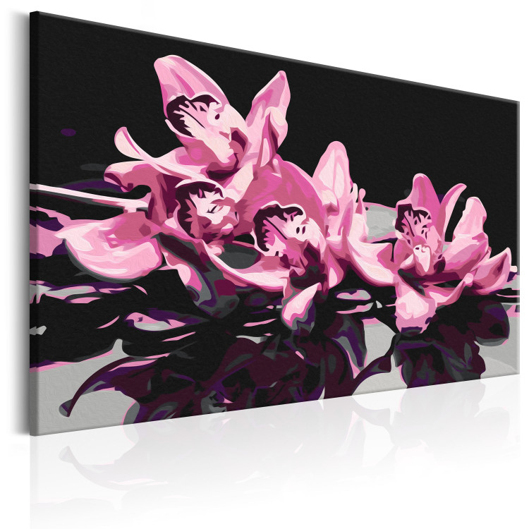 Paint by number Pink Orchid (Black Background) 107163 additionalImage 5