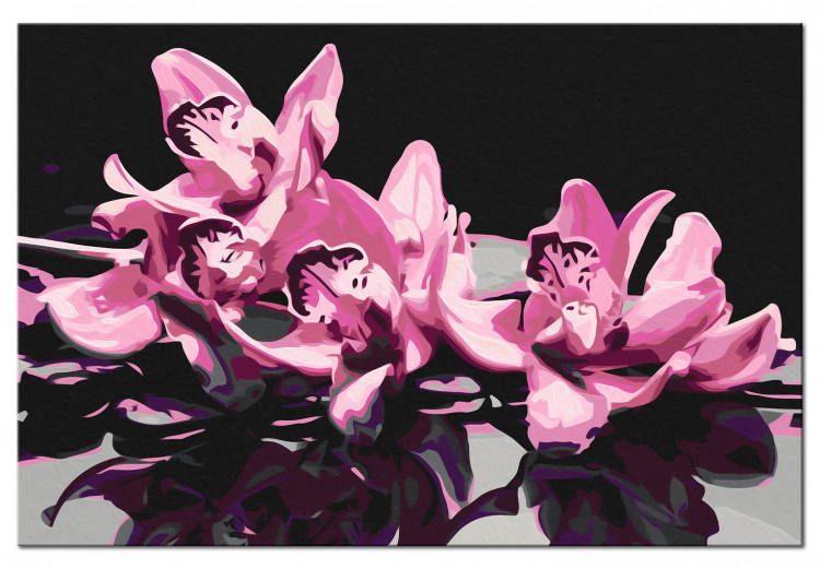 Paint by number Pink Orchid (Black Background) 107163 additionalImage 6