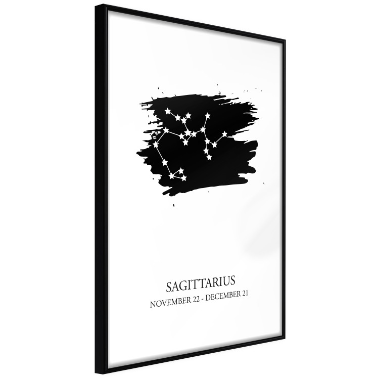 Wall Poster Zodiac signs: Sagittarius - white stars on black with English texts 114863 additionalImage 3