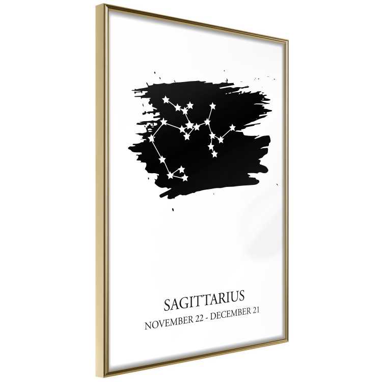 Wall Poster Zodiac signs: Sagittarius - white stars on black with English texts 114863 additionalImage 4