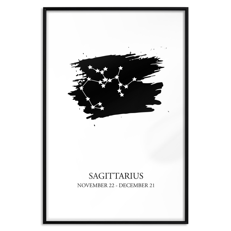 Wall Poster Zodiac signs: Sagittarius - white stars on black with English texts 114863 additionalImage 17