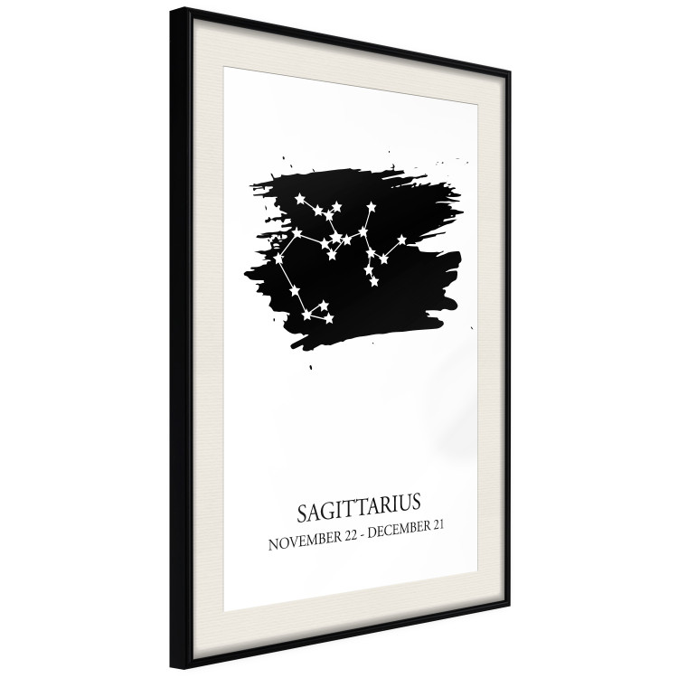 Wall Poster Zodiac signs: Sagittarius - white stars on black with English texts 114863 additionalImage 13