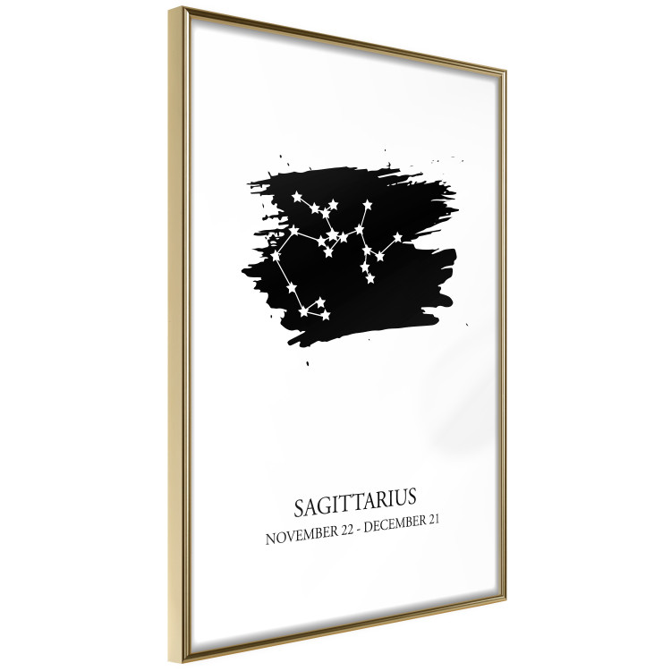 Wall Poster Zodiac signs: Sagittarius - white stars on black with English texts 114863 additionalImage 12