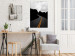 Poster Double continuous line - black and white street landscape among trees and clouds 114963 additionalThumb 17