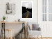 Poster Double continuous line - black and white street landscape among trees and clouds 114963 additionalThumb 2