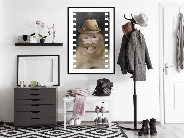 Poster Monkey in a Hat - smiling monkey with mustaches in a cinematic shot 116363 additionalImage 4