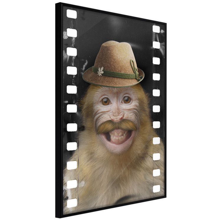 Poster Monkey in a Hat - smiling monkey with mustaches in a cinematic shot 116363 additionalImage 10