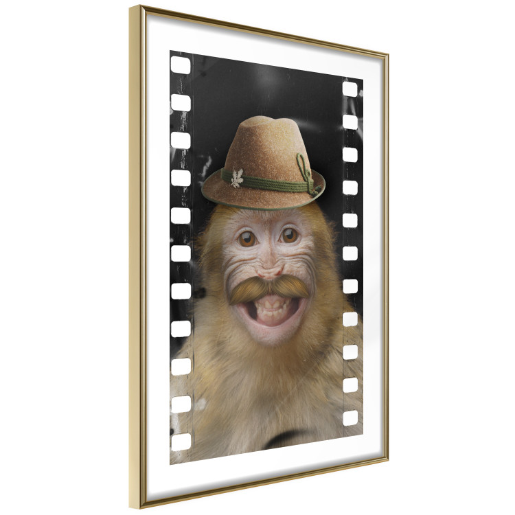 Poster Monkey in a Hat - smiling monkey with mustaches in a cinematic shot 116363 additionalImage 6