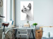 Canvas Print Pensive sphinx - black and white portrait of a cat in white 116463 additionalThumb 3