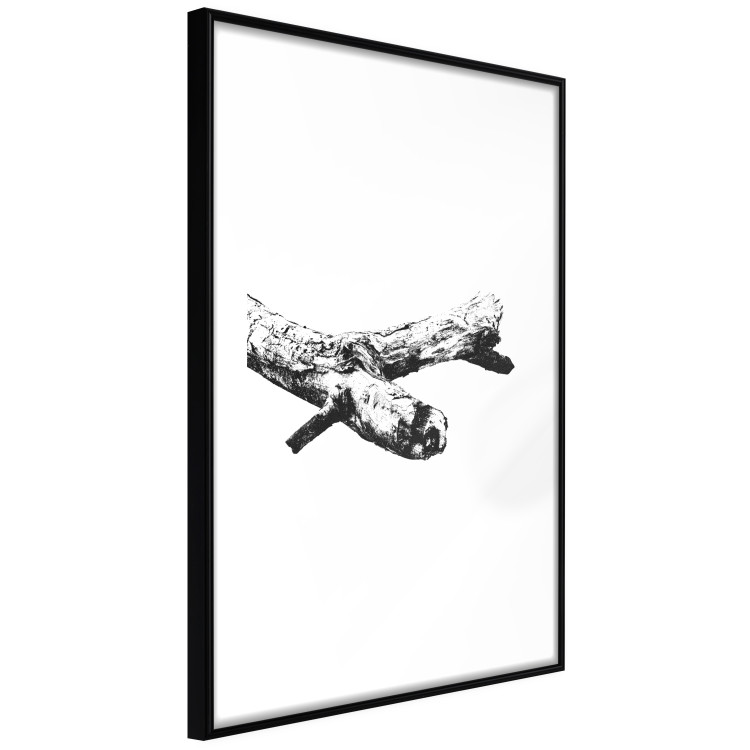 Wall Poster Tree Branch - black and white composition with a dried piece of wood 116663 additionalImage 11