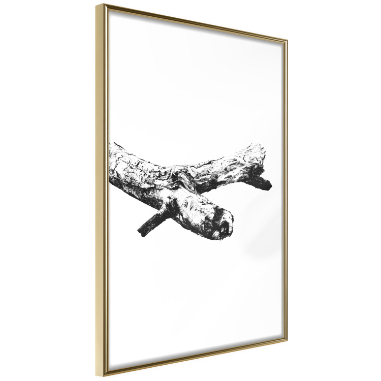 Wall Poster Tree Branch - black and white composition with a dried piece of wood 116663 additionalImage 12