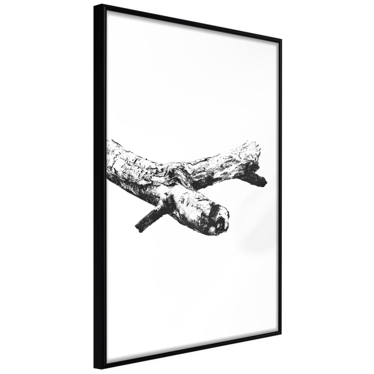 Wall Poster Tree Branch - black and white composition with a dried piece of wood 116663 additionalImage 12