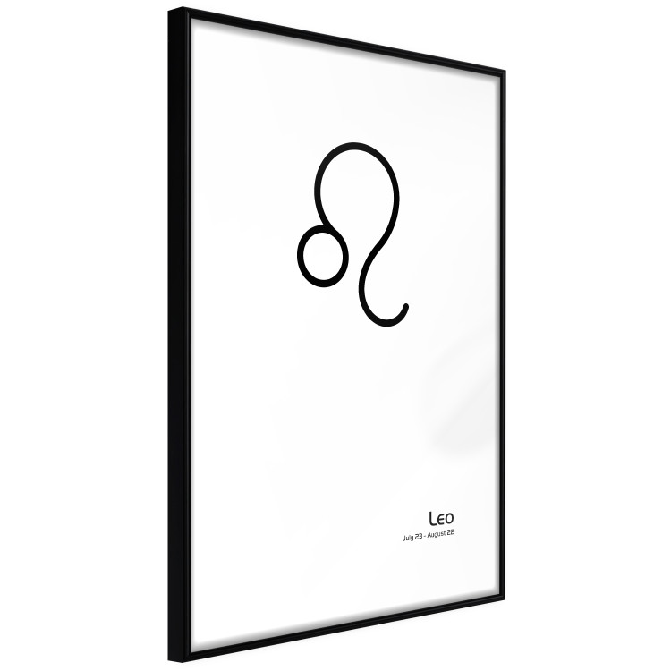 Wall Poster Leo - minimalist black and white composition with date and zodiac sign 117063 additionalImage 11