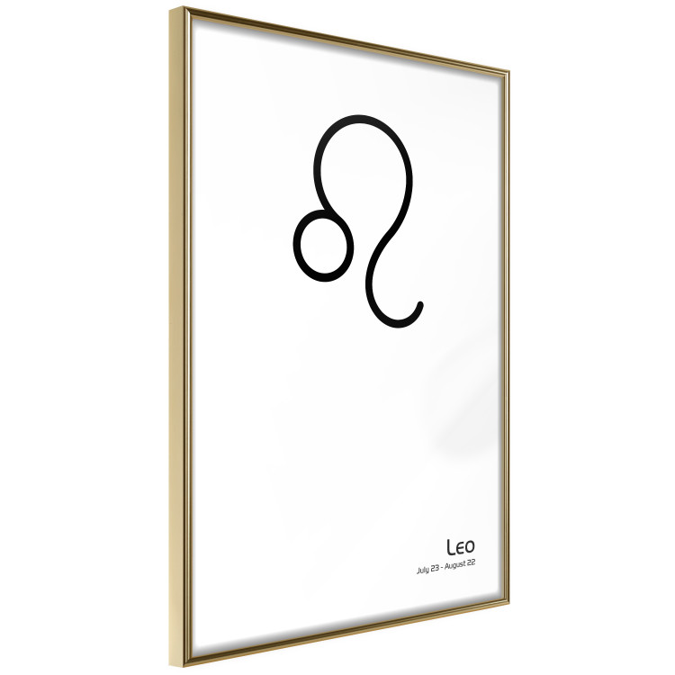 Wall Poster Leo - minimalist black and white composition with date and zodiac sign 117063 additionalImage 12