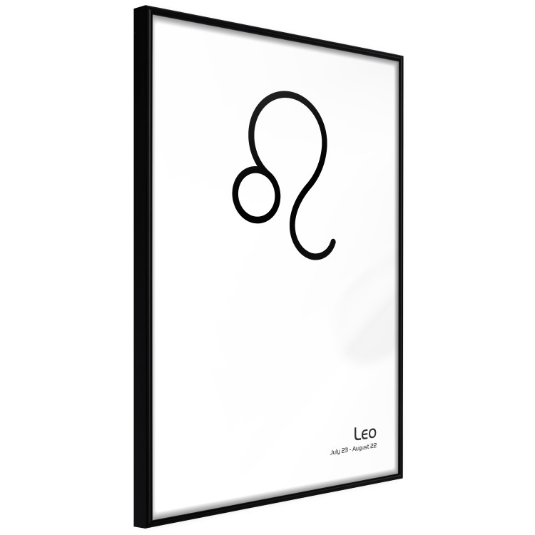 Wall Poster Leo - minimalist black and white composition with date and zodiac sign 117063 additionalImage 10