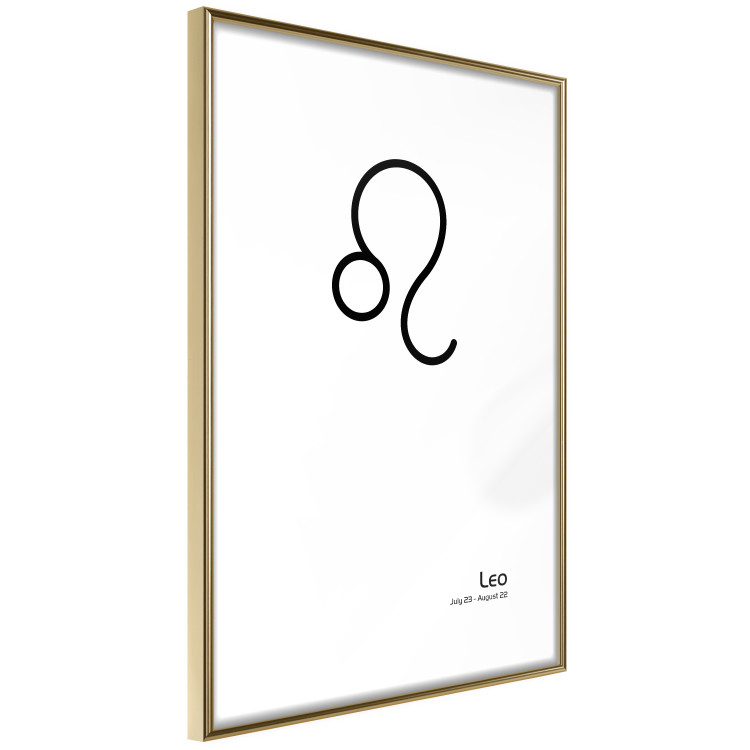 Wall Poster Leo - minimalist black and white composition with date and zodiac sign 117063 additionalImage 8