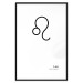 Wall Poster Leo - minimalist black and white composition with date and zodiac sign 117063 additionalThumb 15