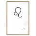 Wall Poster Leo - minimalist black and white composition with date and zodiac sign 117063 additionalThumb 16