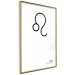 Wall Poster Leo - minimalist black and white composition with date and zodiac sign 117063 additionalThumb 14