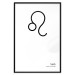 Wall Poster Leo - minimalist black and white composition with date and zodiac sign 117063 additionalThumb 24