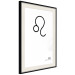 Wall Poster Leo - minimalist black and white composition with date and zodiac sign 117063 additionalThumb 3