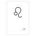 Wall Poster Leo - minimalist black and white composition with date and zodiac sign 117063 additionalThumb 25