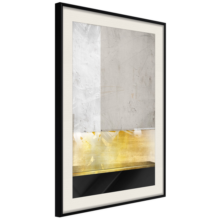 Wall Poster Geometric Metropolis - modern abstraction with gold on concrete 117763 additionalImage 3