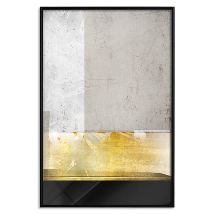 Wall Poster Geometric Metropolis - modern abstraction with gold on concrete 117763 additionalImage 24