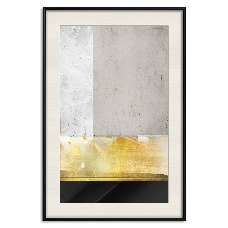 Wall Poster Geometric Metropolis - modern abstraction with gold on concrete 117763 additionalImage 18