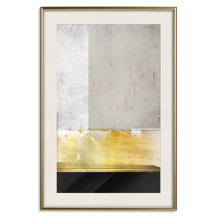 Wall Poster Geometric Metropolis - modern abstraction with gold on concrete 117763 additionalImage 19