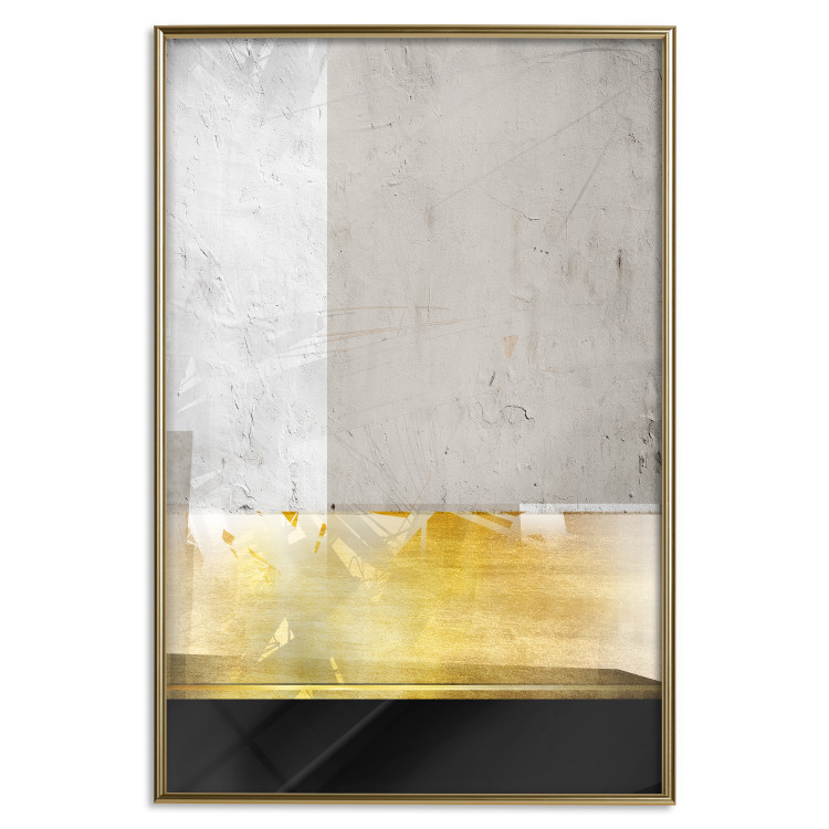 Wall Poster Geometric Metropolis - modern abstraction with gold on concrete 117763 additionalImage 16