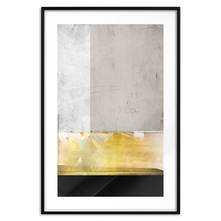 Wall Poster Geometric Metropolis - modern abstraction with gold on concrete 117763 additionalImage 17