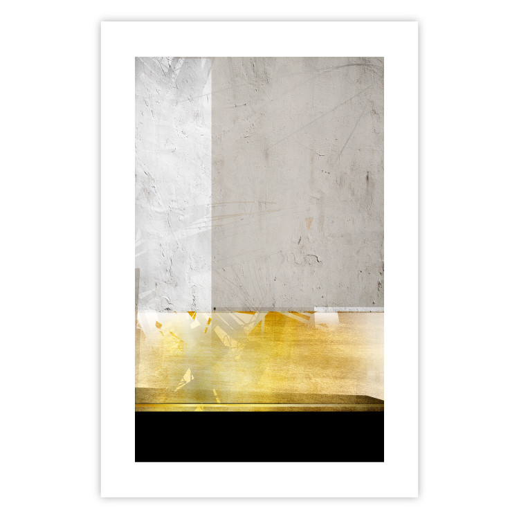 Wall Poster Geometric Metropolis - modern abstraction with gold on concrete 117763 additionalImage 19