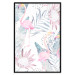 Wall Poster Exotic Mist - tropical abstraction with pink flamingos among leaves 118263 additionalThumb 24
