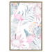 Wall Poster Exotic Mist - tropical abstraction with pink flamingos among leaves 118263 additionalThumb 16