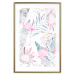Wall Poster Exotic Mist - tropical abstraction with pink flamingos among leaves 118263 additionalThumb 14