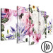 Canvas Print Girly roses - colourful, pastel flowers and leaves on a white 118363 additionalThumb 6