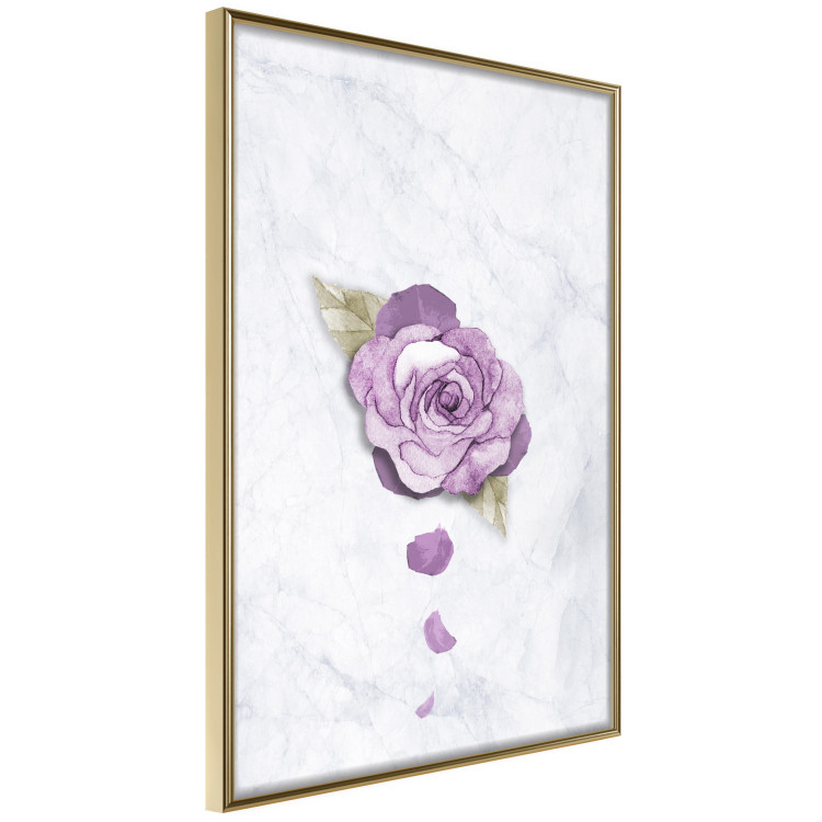 Poster End of Spring - plant composition with a purple flower on marble 118563 additionalImage 12
