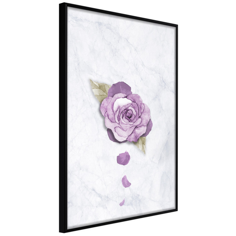 Poster End of Spring - plant composition with a purple flower on marble 118563 additionalImage 10